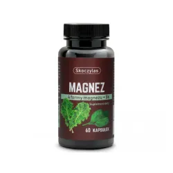 Skoczylas MAGNEZ 4 formy, witamina B6, szpinak, jarmuż - 60 kapsułek