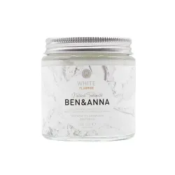 Ben&Anna Naturalna wybielająca pasta do wrażliwych zębów z fluorem, WHITE, ZERO WASTE, 100 ml