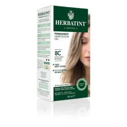 Herbatint Farba do włosów • trwała • 8C JASNY POPIELATY BLOND • seria POPIELATA
