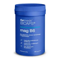 Niebieskie opakowanie z kapsułkami magnezu firmy Formeds