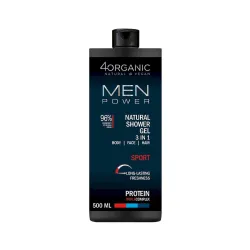 4organic Naturalny żel pod prysznic 3w1 dla mężczyzn Sport - 500 ml