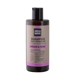 Arganove Naturalny szampon intensywnie nawilżający z olejem arganowym, różą damasceńska i białą glinką kaolinową - 300 ml Arganove Naturalny szampon intensywnie nawilżający z olejem arganowym, różą damasceńska i białą glinką kaolinową - 300 ml