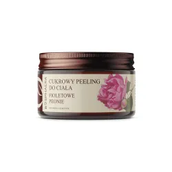 Bosphaera Cukrowy peeling do ciała Fioletowe peonie - 200 g