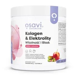 Osavi - Kolagen Elektrolity Witalność i Blask, Jabłko & Rabarbar, Proszek, 300g Osavi - Kolagen Elektrolity Witalność i Blask, Jabłko & Rabarbar, Proszek, 300g