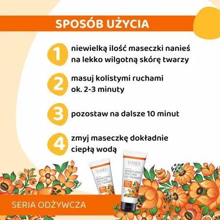 VIANEK Odżywcza maseczka peeling do twarzy - 70 g