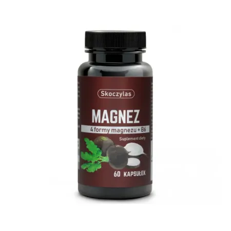 Skoczylas MAGNEZ 4 formy, witamina B6, czarna rzepa - 60 kapsułek