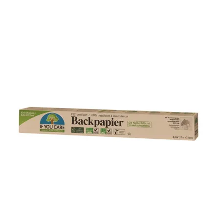 If You Care Kompostowalny papier do pieczenia w rolce, niewybielany - 20 m
