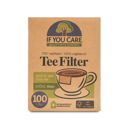 If You Care Filtry do herbaty, MAŁE, kompostowalne, FSC, 100 sztuk