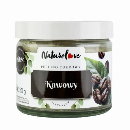 Naturolove Cukrowy Peeling do ciała Kawowy - 250g