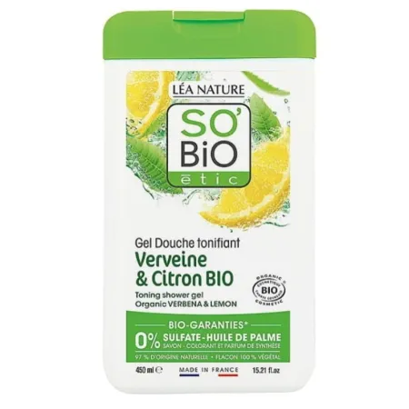 So Bio Żel pod prysznic Cytryna i Werbena, EcoCert - 450 ml