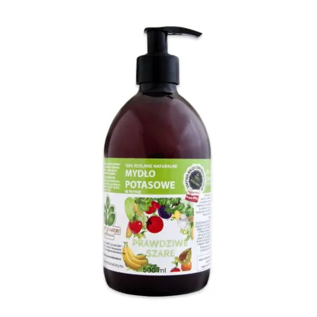 Naturalne mydło potasowe w płynie, PRAWDZIWE SZARE, do mycia warzyw i owoców, 500 ml