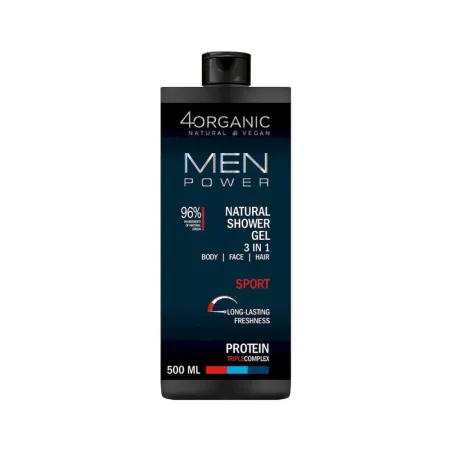 4organic Naturalny żel pod prysznic 3w1 dla mężczyzn Sport - 500 ml