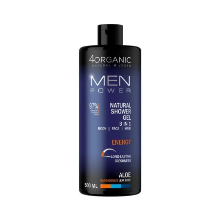 4organic Naturalny żel pod prysznic 3 w 1 dla mężczyzn Energy - 500 ml