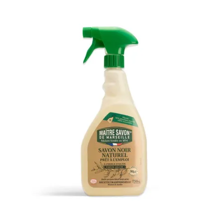 Czarne mydło w sprayu MIGDAŁ, uniwersalny środek czyszczący, ECOCERT, 750 ml, Maitre Savon de Marseille