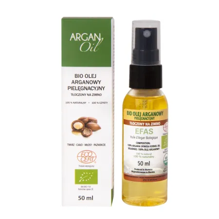 Olej arganowy z certyfikatem ekologicznym Ecocert 50ml spray EFAS