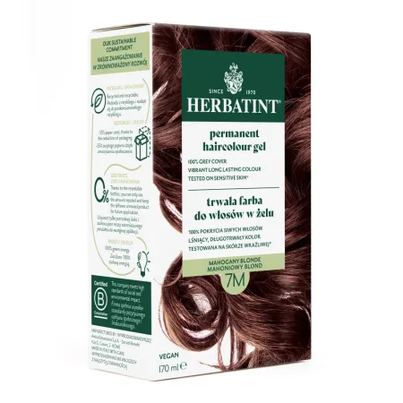 Herbatint  Farba do włosów • trwała • 7M MAHONIOWY BLOND • seria MAHONIOWA