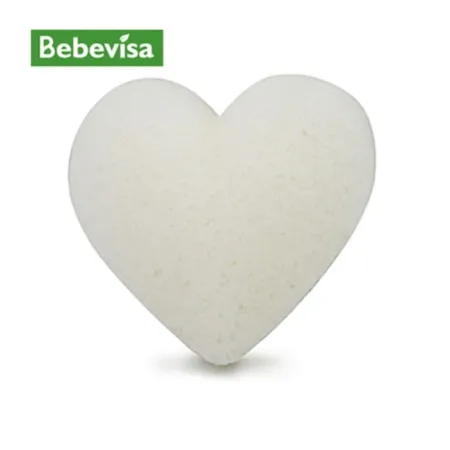 BEBEVISA, GĄBKA KONJAC DO TWARZY, SERCE, KLASYCZNA, 6,7 - 8,5 CM