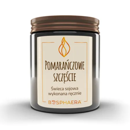Bosphaera Sojowa świeca zapachowa Pomarańczowe szczęście - 190 g