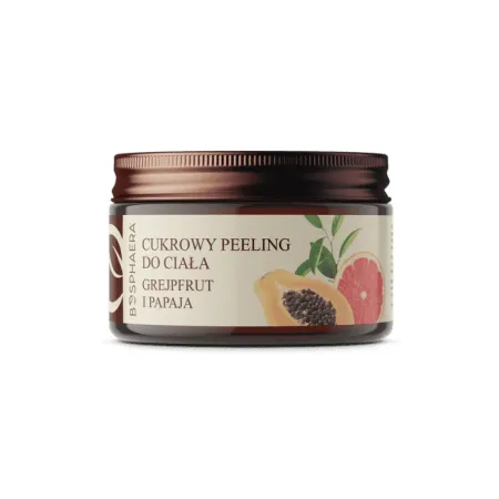Bosphaera Cukrowy peeling do ciała Grejpfrut i papaja - 200 g