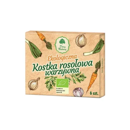 Dary Natury Kostka rosołowa warzywna EKO - 60 g