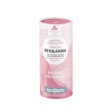 Ben&Anna Naturalny dezodorant bez sody, JAPANESE CHERRY BLOSSOM, sztyft kartonowy, SENSITIVE - 40 g