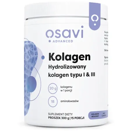 Osavi Kolagen Hydrolizowany Typu I & III w proszku - 300 g