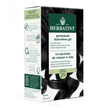 Herbatint Farba do włosów • trwała • 2N BRĄZOWY • seria NATURALNA