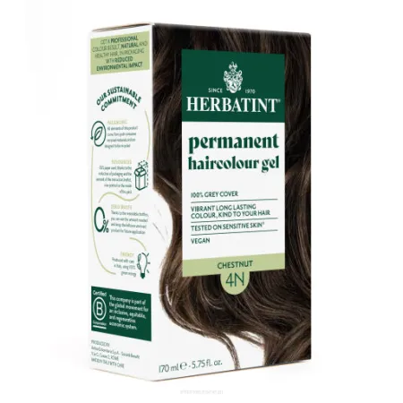 Herbatint Farba do włosów • trwała • 4N KASZTAN • seria NATURALNA