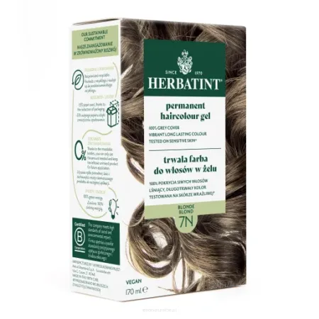 Herbatint Farba do włosów • trwała • 7N BLOND • seria NATURALNA