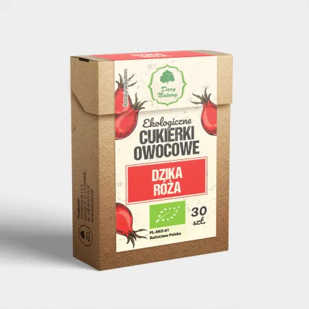 Dary Natury Cukierki Owocowe Dzika róża Eko - 30 g