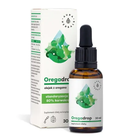 AuraHerbals Oregadrop Olejek z Oregano krople - 30 ml