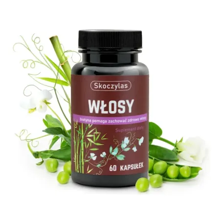 Skoczylas WŁOSY L-cysteina, biotyna, L-metionina - 60 kapsułek