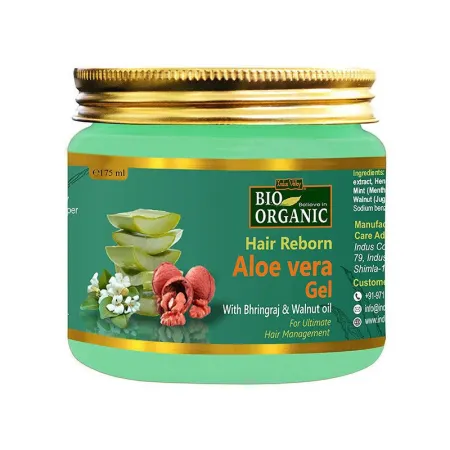 Indus Valley Żel aloesowy do włosów - odnowa - 175 ml